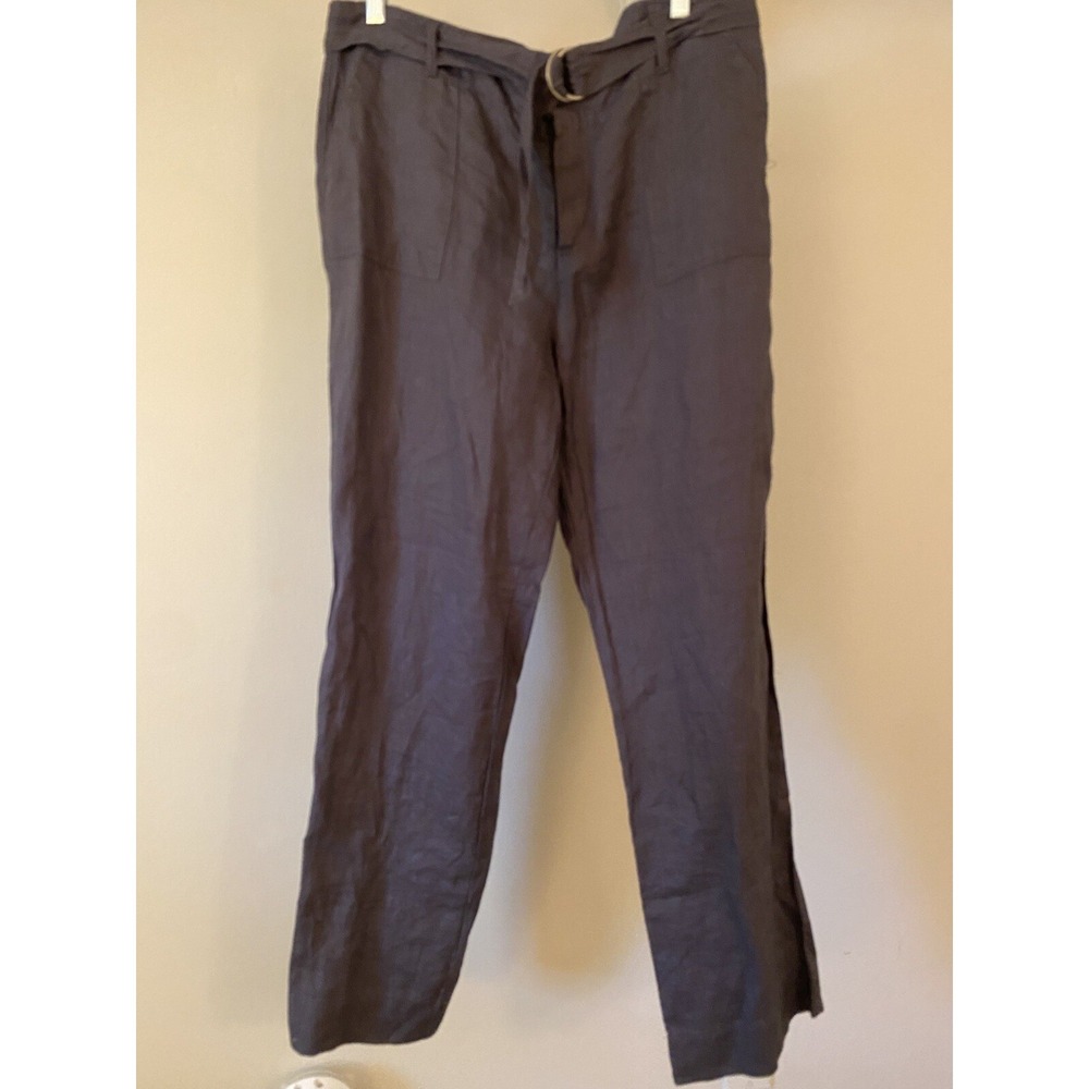 Tahari Gray‎ Linen Trouser Pants 12